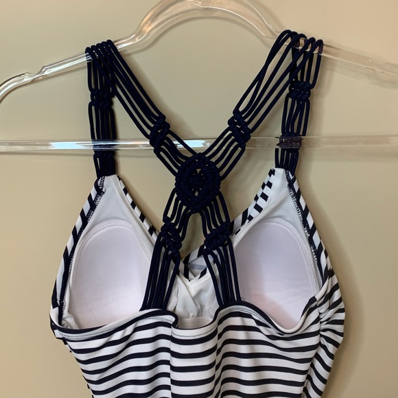 KONA SOL SHIRRED MACRAME STRAP ONE PIECE NWOT - Picture 6 of 8